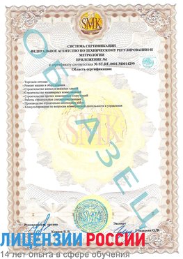 Образец сертификата соответствия (приложение) Баргузин Сертификат ISO 14001